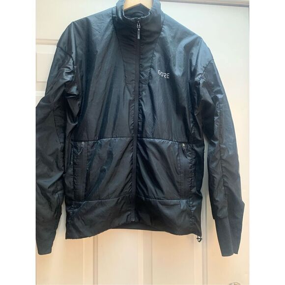 GORE Running Wear Jacket Black Full Zip Lightweight Windproof - Picture 1 of 11
